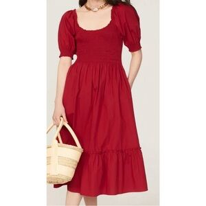 Hill House Louisa Nap Dress NWOT size XS in Victorian Red.